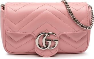 Gucci Pre-owned Gucci Mini GG Marmont Matelasse Leather Flap Crossbody Ladies 476433 0416