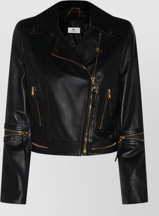 Elisabetta Franchi leather biker jacket