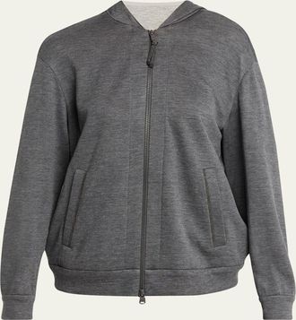 Brunello Cucinelli Monili-Trim Cardigan Sweatshirt