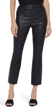 L'agence Ketra Leather Ankle Pants in Black at Nordstrom, Size 14