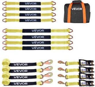 OEM Kit De Amarre Para Veh&iacute;culos 50,8 X 2438,4 Mm, Correas De Amarre De Eje Con Gancho De Resorte, Resistencia A La Rotura De 4540 Kg, Carga De Trabajo De