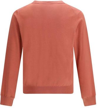 Brunello Cucinelli Mens Orange Cotton Sweatshirt Clothing