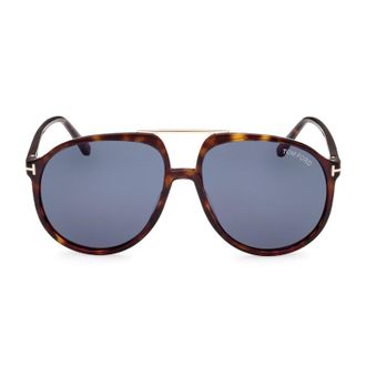 Tom Ford FT107952V Aviator Full Rim Sunglasses - Brown