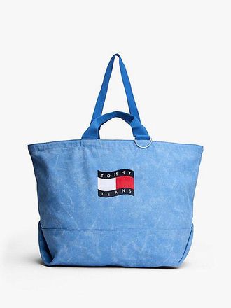 Tommy Hilfiger Wavy Flag Canvas Tote Bag