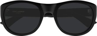 Saint Laurent Black Oval Unisex Sunglasses SL 798 MAXIME 001 54