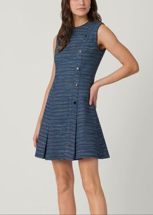 Shoshanna Gigi Aurora Tweed Dress in Navy Multi/silver at Nordstrom, Size 12