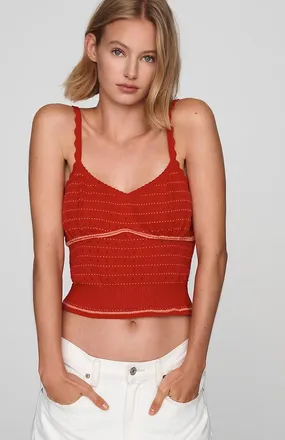 Maeve Scalloped Sweater Tank Top