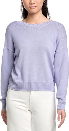 St. John Back Deep-V Cashmere-Blend Sweater