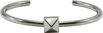 Valentino Garavani Bracelets, unisex, Gray, Size: M Minimalist Bracelet with Stud