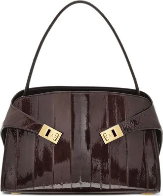 Ferragamo Borsa a spalla Hug Gancini media - Marrone