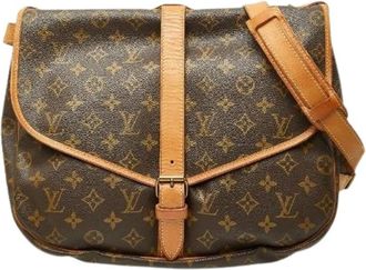 Louis Vuitton Pre-owned Cross Body Bags, female, Brown, Size: ONE SIZE Pre-owned Saumur 35 Monogram Shoulder Bag