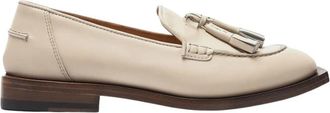 Scarosso Arianna Tassel Loafers - Dames - Loafers - Beige - 38 EU - Leer - Schoenen