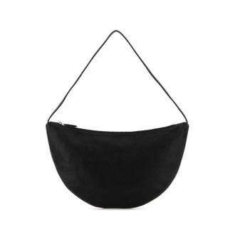 The Row Black Leather Small Izzy Shoulder Bag