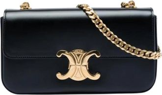 Celine Pre-owned Shoulder Bag - Dames - Vintage Schoudertas - Zwart - ONE Size - Leer - Vintage