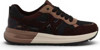 Mustang Womens Brown Faux Leather Trainers Platform Sneakers - M0702007