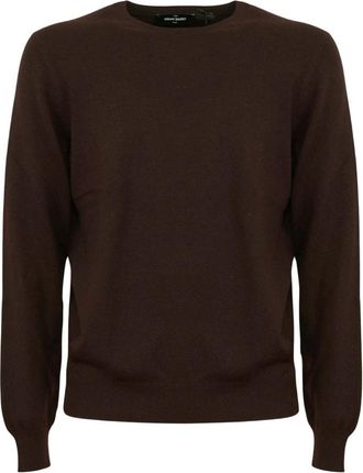 Gran Sasso Gebreide kleding - Heren - Ronde hals truien - Bruin - 2XL - Kasjmier - Truien & Vesten