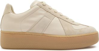 Maison Margiela Replica Wedge Panelled Leather Sneakers - Beige - 39 (IT39 / UK6)