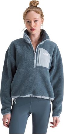 The North Face Yumiori Peak 1/2 Zip Jacket Womens Coat Granite Grey/Frost Grey : 2XL, Fleece/Polyester