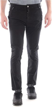 Daniele Alessandrini Jeans - Heren - Slim Fit Jeans - Zwart - W38 - Katoen - Jeans