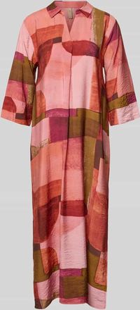 Soyaconcept Relaxed Fit Midikleid aus Viskose-Mix Modell Catania in Rosa, Gr&ouml;&szlig;e XXL