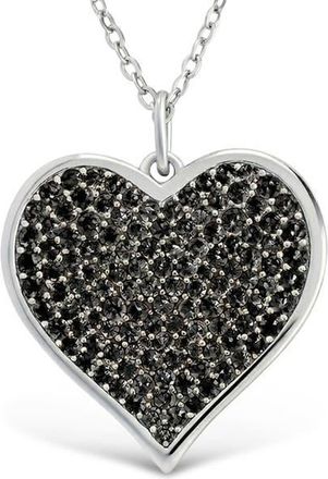Sterling Forever Cubic Zirconia Heart Pendant Necklace in Silver at Nordstrom