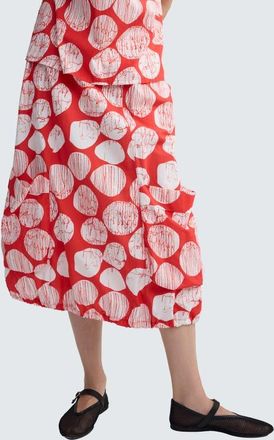 Luukaa D'Celli Alira Printed Poplin Balloon Skirt in Mandarin Print at Nordstrom, Size 12