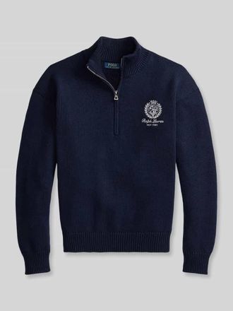 Polo Ralph Lauren Regular Fit Troyer aus reiner Baumwolle in Dunkelblau, Gr&ouml;&szlig;e XXL