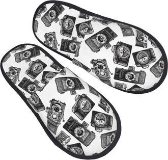 Generic Photo Cameras Men Women Slippers Warm Shoes Soft Sliders For Bedroom Outdoor Indoor M