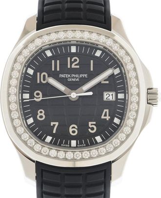 Patek Philippe Aquanaut Quartz Diamond Black Dial Ladies Watch 5267-200A-001