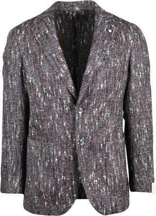 L.B.M. 1911 Giacca Boucl&egrave; - Heren - Blazers - Veelkleurig - L - Wol - Jassen