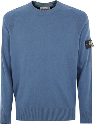 Stone Island Licht Rws Geelong Wol Ronde Hals - Heren - Ronde hals truien - Blauw - 2XL - Wol - Truien & Vesten