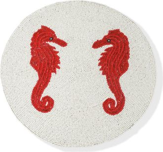 Tiramisu Hand Beaded Charger Placemat in White at Nordstrom Rack