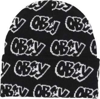 Obey Good Times Beanie - unisex - Hoeden - Zwart - ONE Size - Accessoires