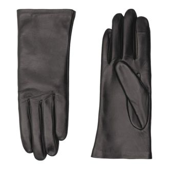Agnelle Ines Classic Handschoenen - Dames - Accessoires - Zwart - Maat: 8 IN Leer