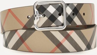 Burberry Reversible B Buckle Check Belt Male 100