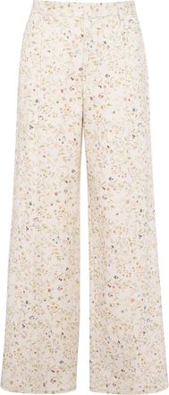 Tela Pantalone Bocciolo Wide-Leg Floral Print Pants