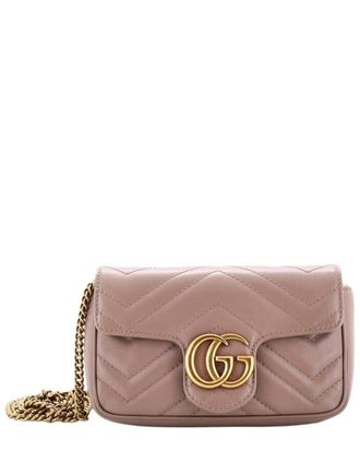 Gucci GG Marmont Flap Bag Matelass&eacute; Leather Super Mini (Authentic Pre-Loved)