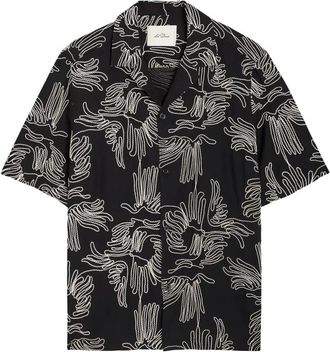 Les Deux Liam Aoe Flower Short Sleeves Shirt