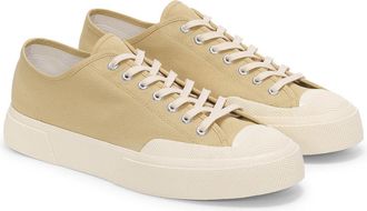Superga Mens Unisex Adult 2432 Works Cotton Canvas Low Cut Trainers (Beige/Off White) - Size UK 10.5