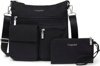 Baggallini Womens Modern Everywhere Slim Crossbody Bag with RFID Wristlet