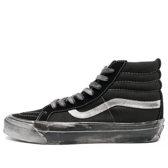 Vans (WMNS) Vans OG Sk8Hi LX Stressed Black White VN0A4BVBBA21