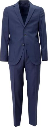 HUGO BOSS Heren, Pakken, Blauw, Maat: XL Wol