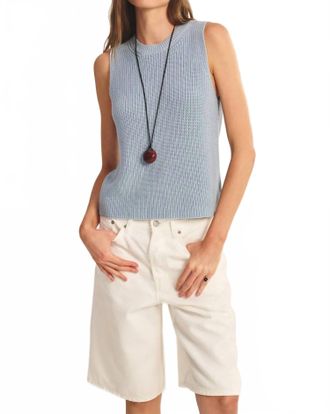 Velvet Seretta Sweater Tank In Stream