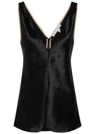 A Gold E Agolde X Maria Mcmanus Satin top - Black - S (UK8-10 / S)