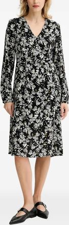 Marc O'Polo Midi-jurk met V-hals - Zwart