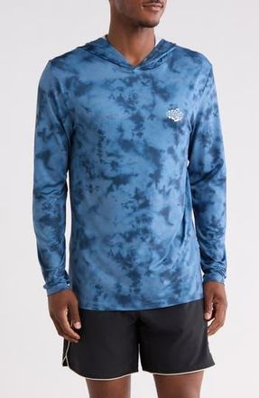Volcom Overlap Hooded Long Sleeve T-Shirt in Deep Blue at Nordstrom Rack, Size Xx-Large