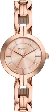 Fossil Outlet Womens Kerrigan 32mm Three-Hand Rose Gold-Tone Stainless Steel Watch