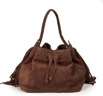 Vic Mati&eacute; Naima Bucket Bag - Dames - Schoudertassen - Bruin - ONE Size - Leer - Tassen