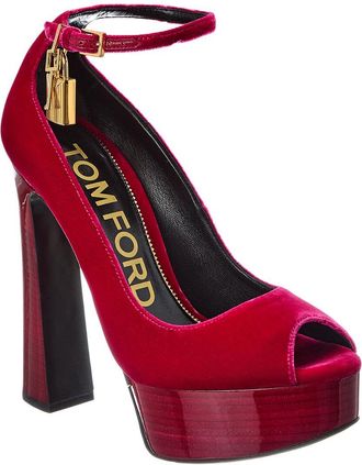 Tom Ford Velvet Platform Sandal