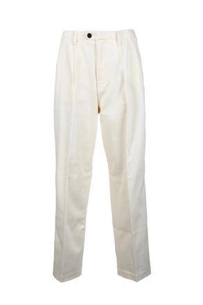 Tommy Hilfiger Straight-Leg Trousers with Mid-Rise Waist and Front Pleats